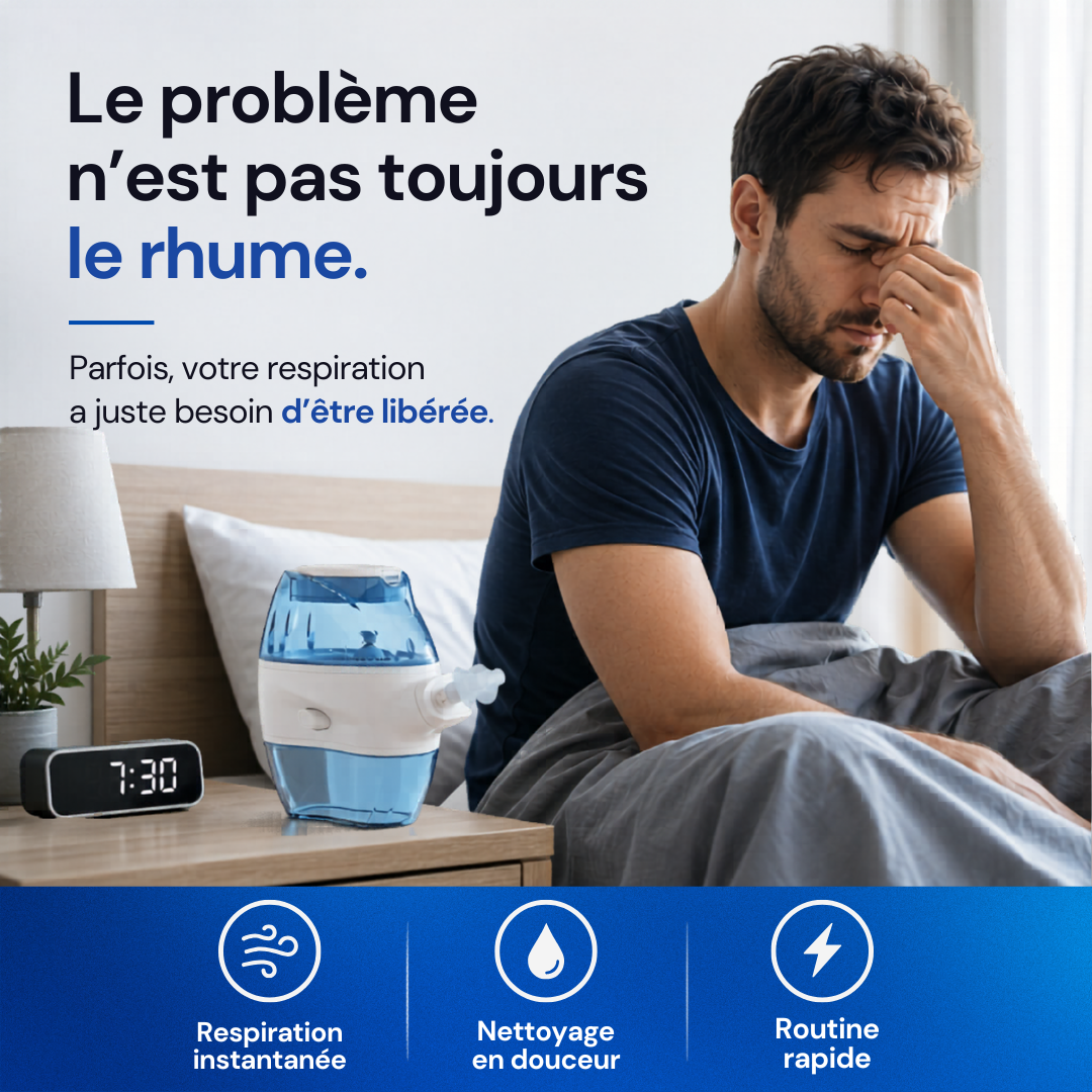 Respure Flow — Irrigateur nasal à double action rinçage + aspiration